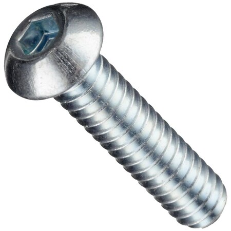 #10-24 Socket Head Cap Screw, Zinc Plated Alloy Steel, 3/8 In Length, 100 PK